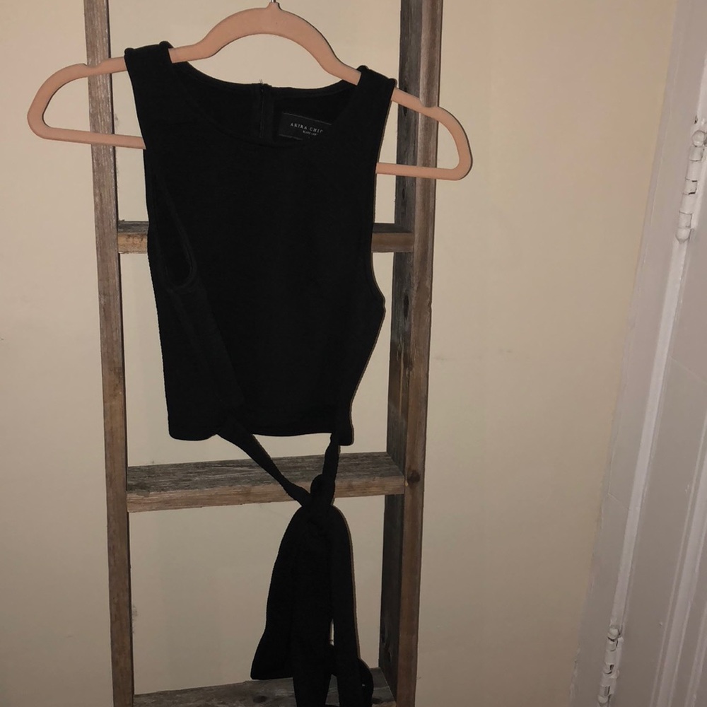 Black crop top with wrap